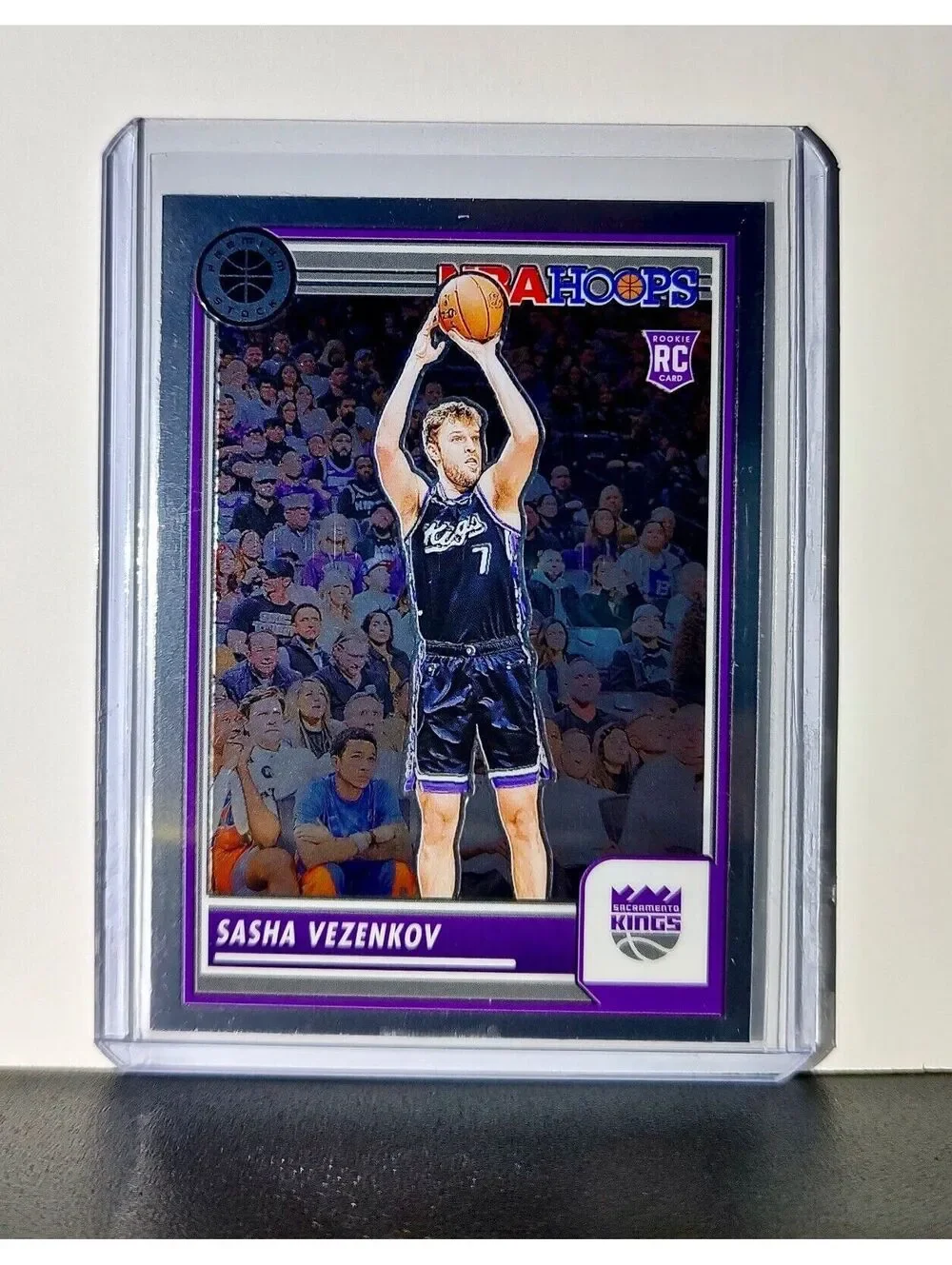 Sasha Vezenkov 2023-24 Panini Premium Stock NBA Hoops #157 Rookie Card Kings